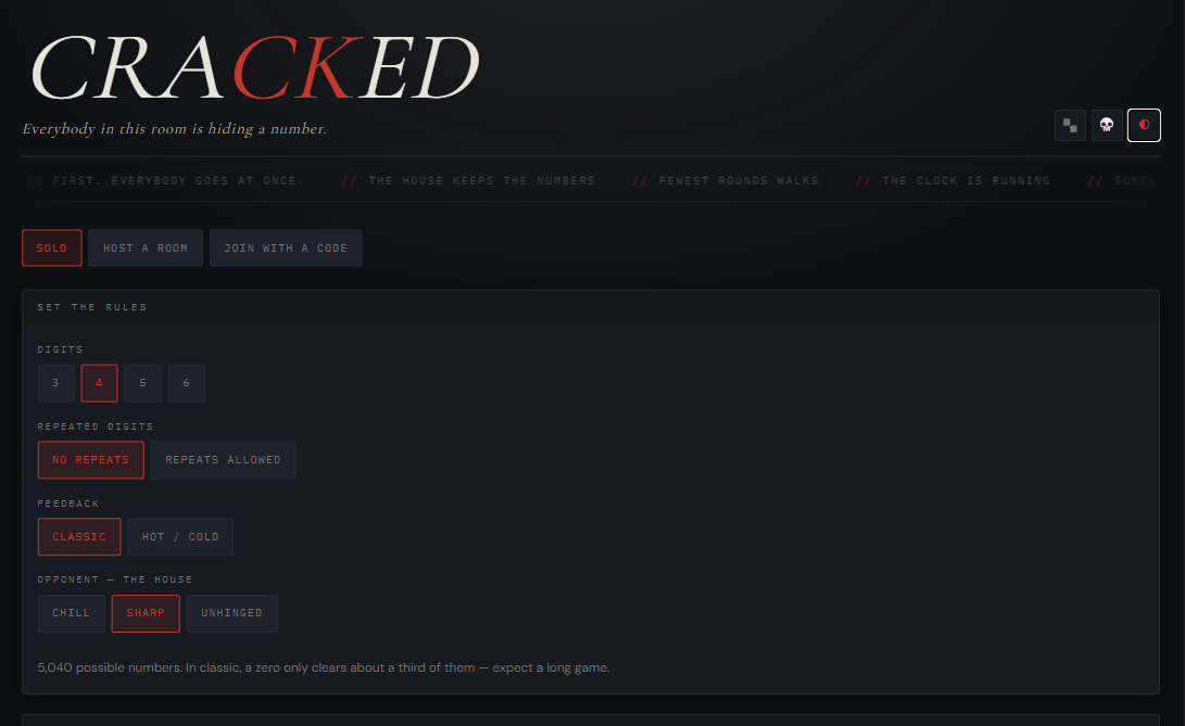 CRACKED — Crack The Number, Or Get Cracked