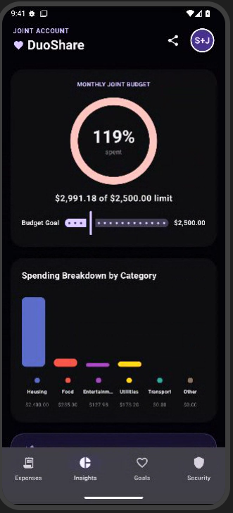 DuoShare — Shared Expense Splitting App